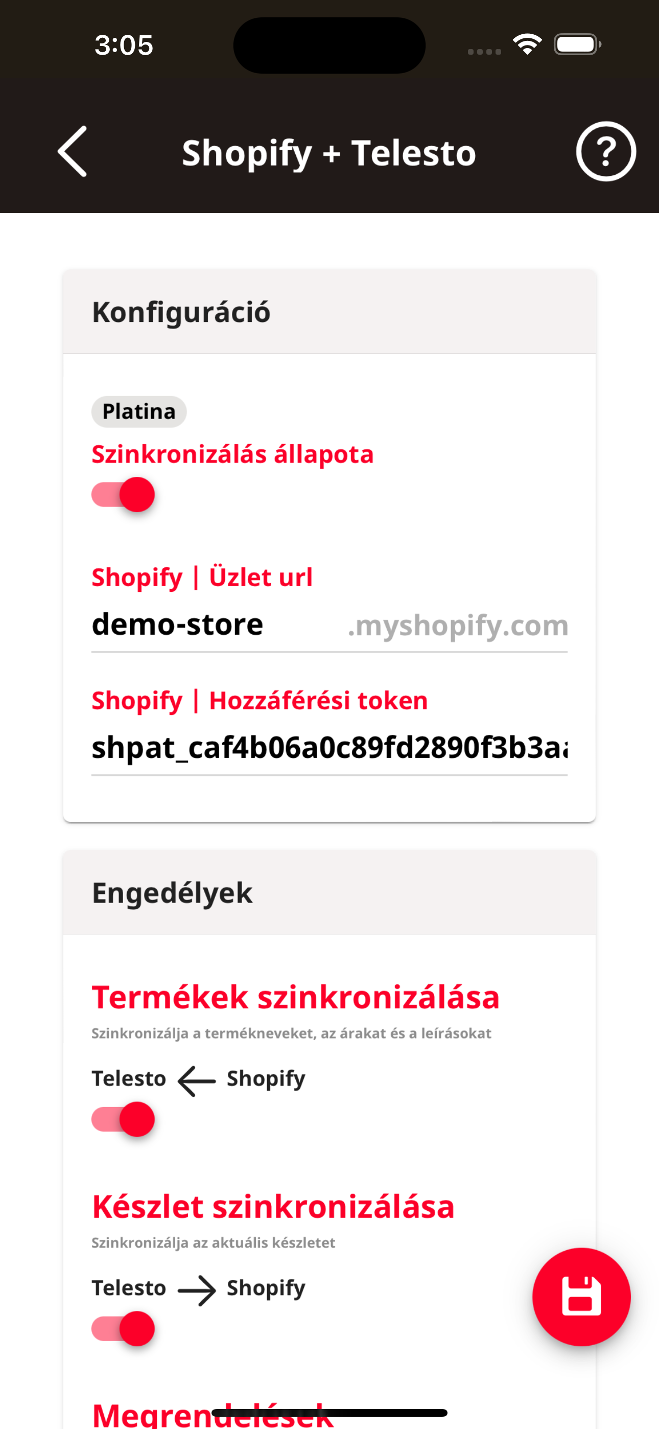 Készletgazdálkodás | Integráció a Shopify-val