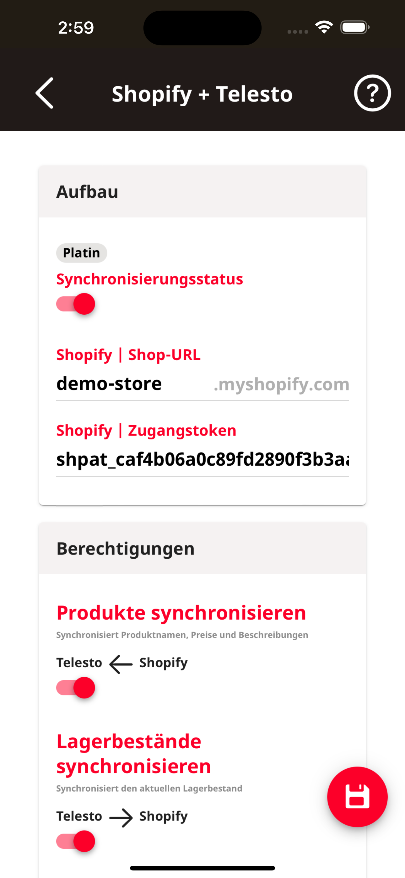 Bestandsverwaltung | Integration mit Shopify