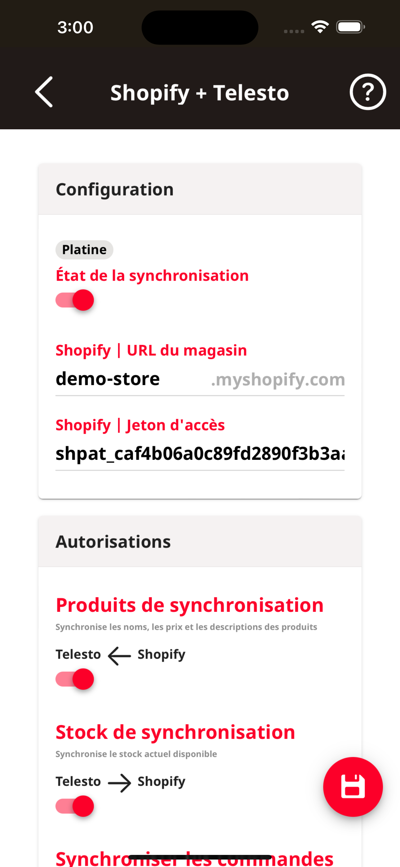 Gestion de l'inventaire | Intégration avec Shopify